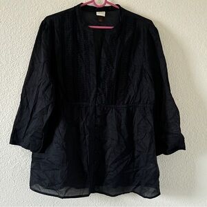 Sonoma Bohemian Western Cottagecore Prairie Button Up Women’s Large Black